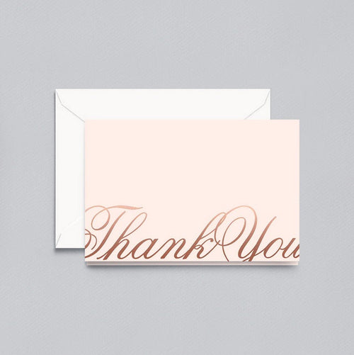 10 ct. Thank You Cards - Copper Foil Script