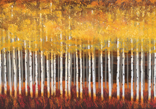 14 ct. Golden Aspens Note Cards