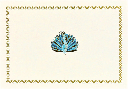 14 ct. Note Cards - Peacock Note Cards
