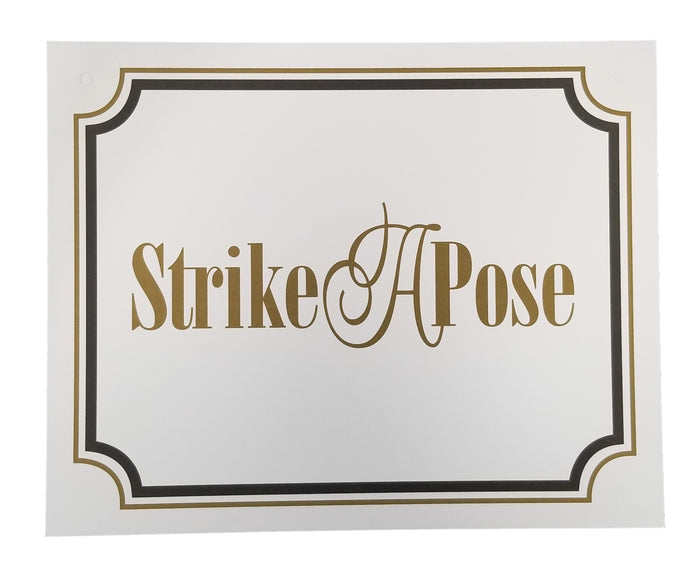14 Piece Gold & Black Wedding Sign Set