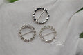 19.5mm Rhinestone Ribbon Sliders x 25 pieces - Silver/Gold