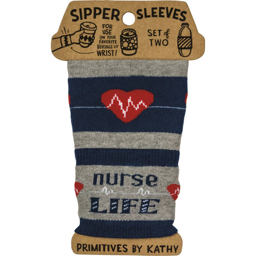 2 ct. Beverage Sipper Sleeves - Nurse Life