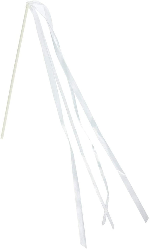 24 ct. White Ribbon Wands