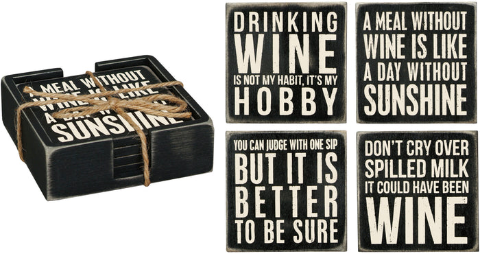 4 ct. Coaster Set - Wine