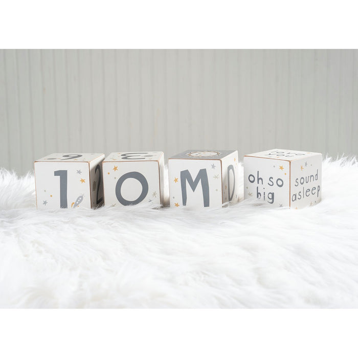 4-Piece Milestone Baby Blocks Set - Galaxy