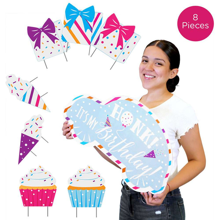 8 ct. Rainbow Birthday Yard Signs