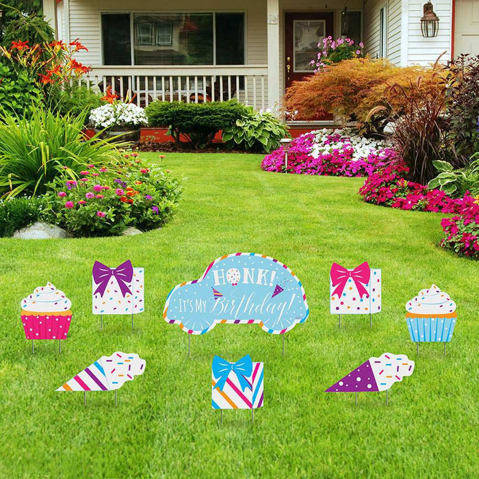 8 ct. Rainbow Birthday Yard Signs