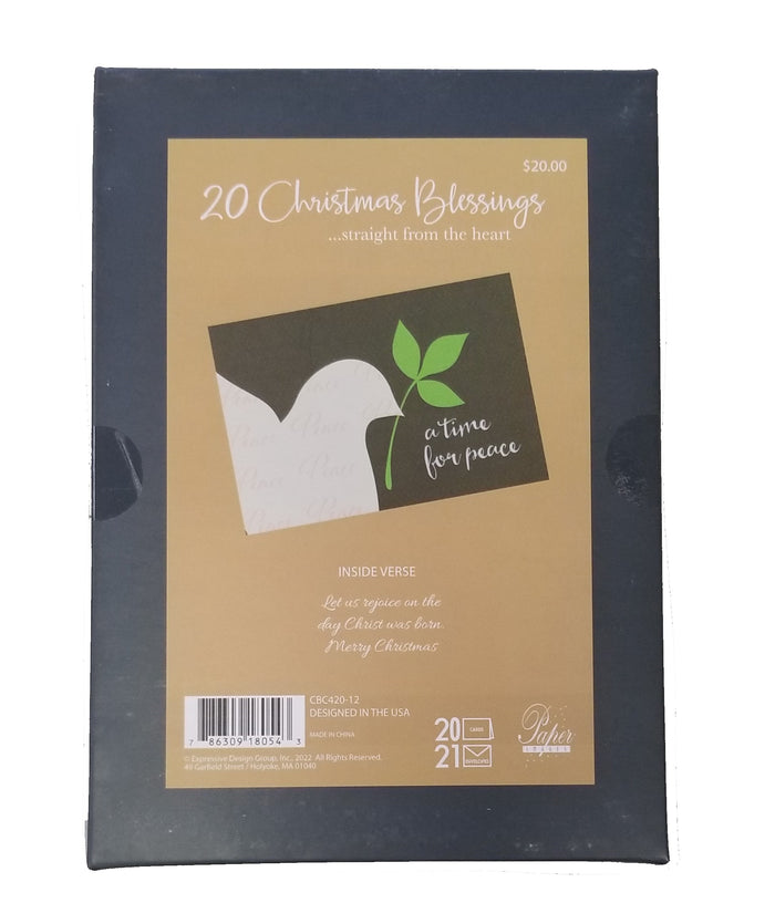A Time For Peace - Religious Luxury Boxed Christmas Cards -  20ct