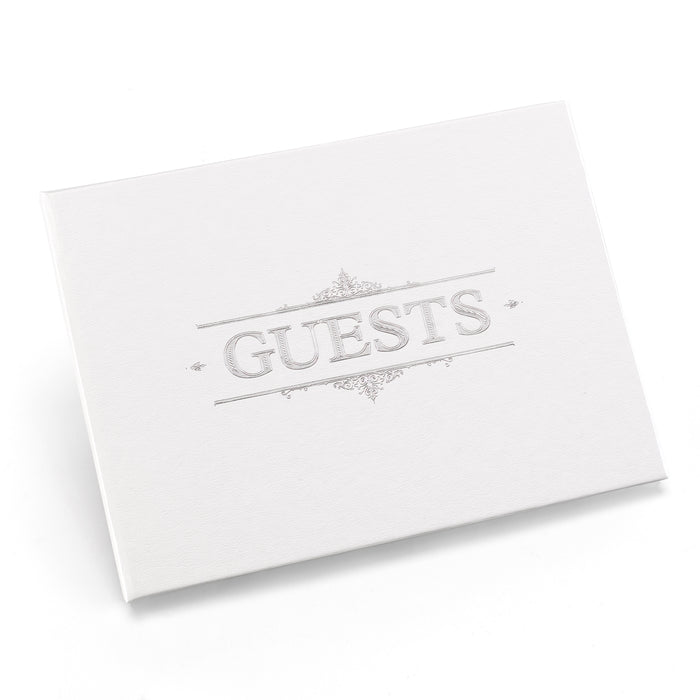 Baroque Guest Book - Silver