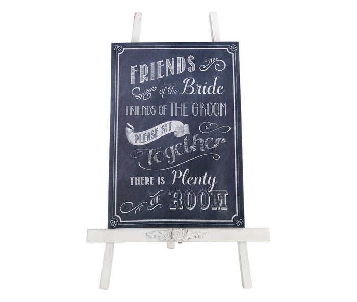Black & White Please Be Seated Canvas Wedding Sign
