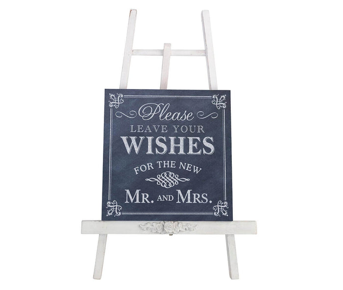 Black & White Wedding Wishes Wedding Sign
