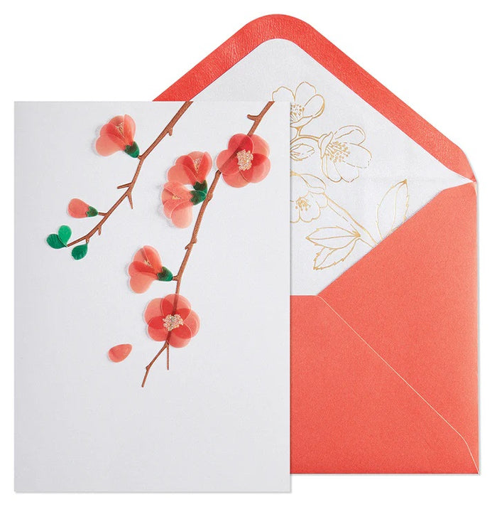 Blank Inside Greeting Card - Blossoming Branches