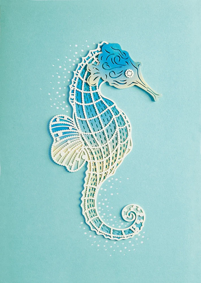 Blank Inside Greeting Card - Seahorse