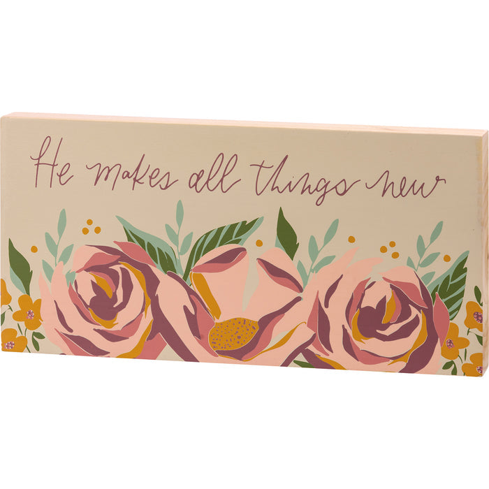 Block Sign - He Makes All Things New