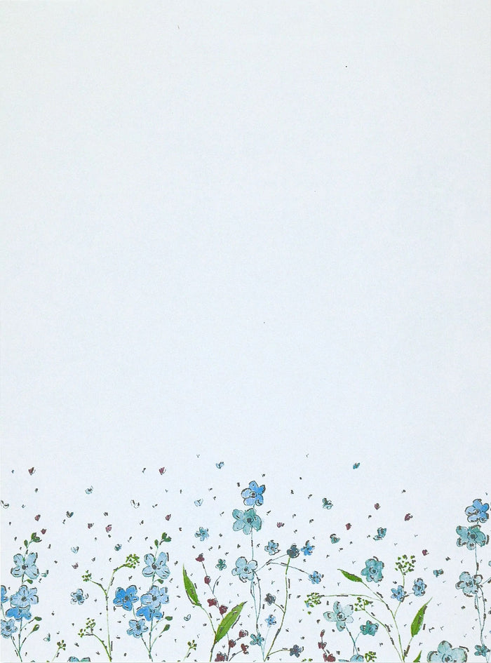Blue Flowers Letter-Perfect Stationery Set - 24 ct.