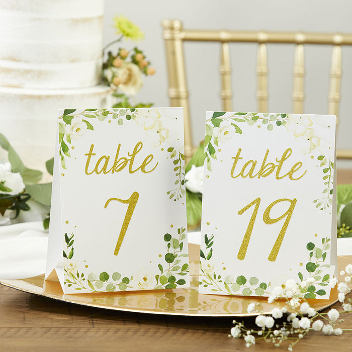 Botanical Garden Table Numbers (Numbers 1-25)