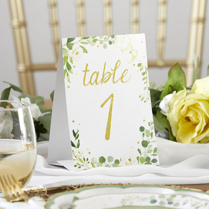 Botanical Garden Table Numbers (Numbers 1-25)