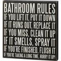 Box Sign - Bathroom Rules
