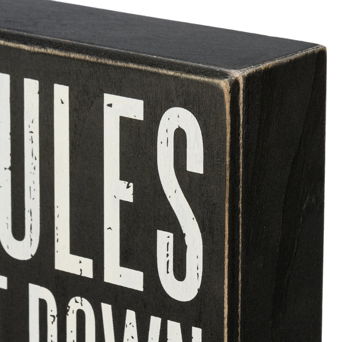 Box Sign - Bathroom Rules
