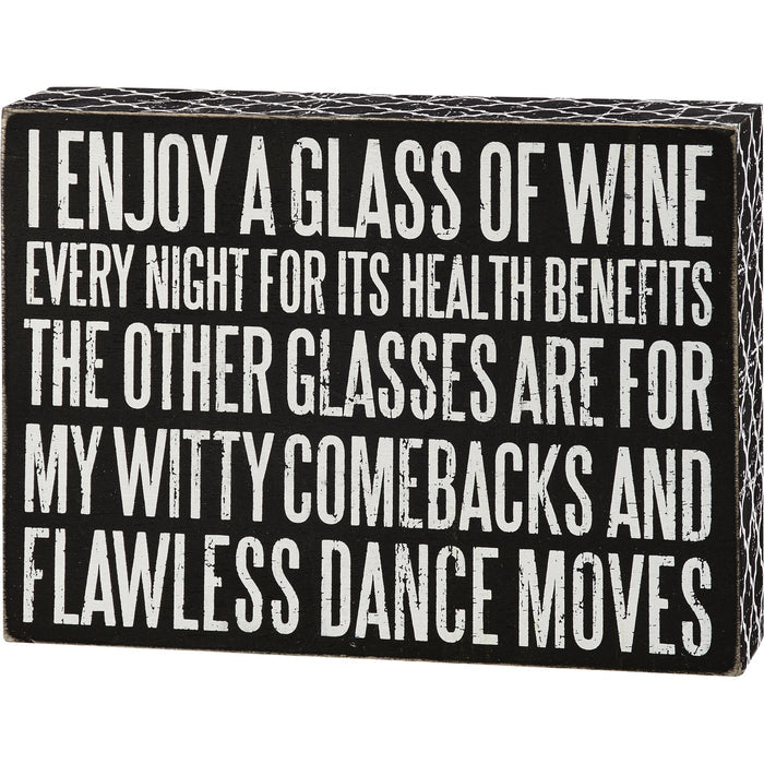 Box Sign - Glass Of Wine