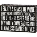 Box Sign - Glass Of Wine