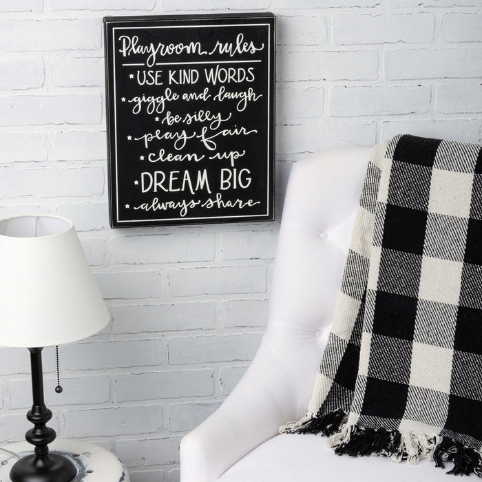 Box Sign - Playroom Rules