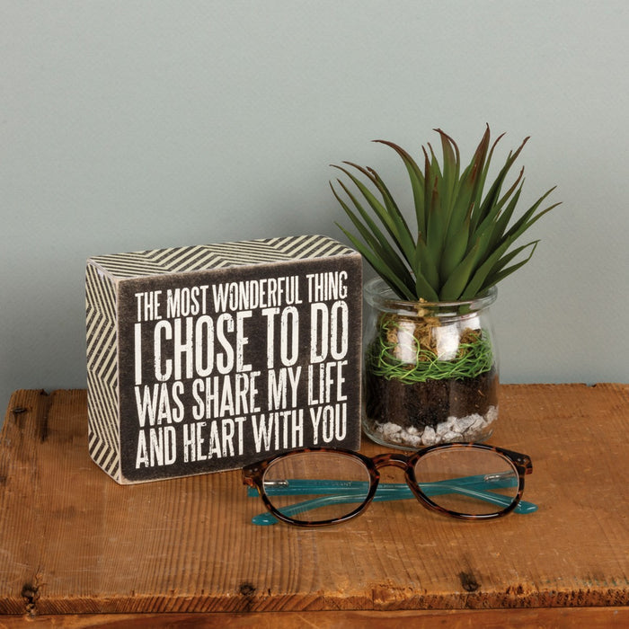 Box Sign - Share My Life