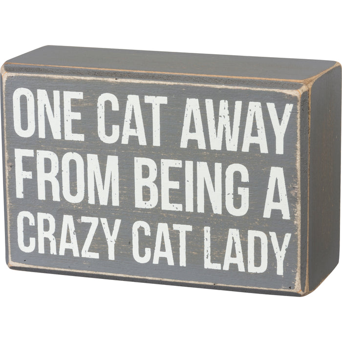 Box Sign and Sock Set - One Cat Away