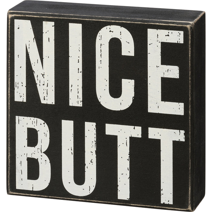Box Sign for Bathroom - Nice Bum