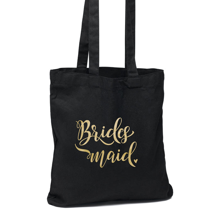 Bridesmaid Black Tote Bag