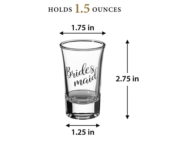 Bridesmaid/Groomsman Shot Glass Set of 4
