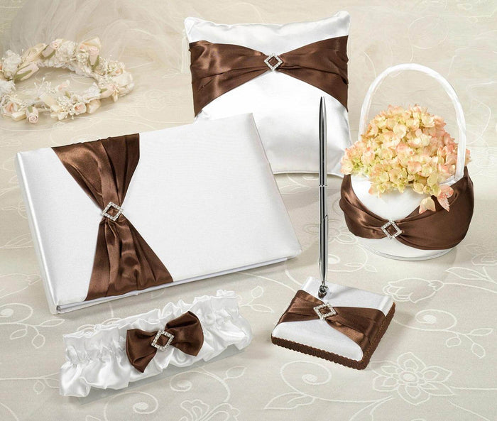 Brown Satin Wedding Set