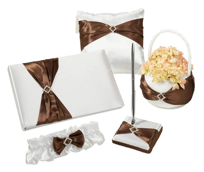 Brown Satin Wedding Set