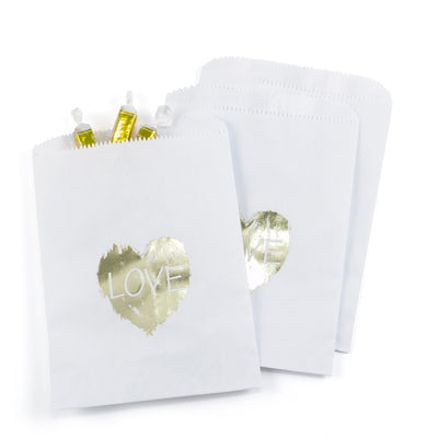 Brush of Love Treat Bags White - 25 count