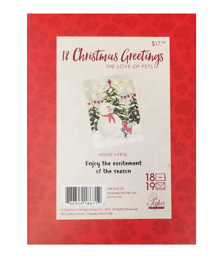 Building a Snowman - Premium Boxed Holiday Cards - 18ct.