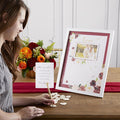 Burgundy & Blush Floral Guest Book Alternative with 75 Wood Hearts