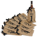 Burlap Table Number Wine Bags (1 - 10)