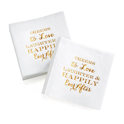 Cheers & Love Beverage Napkins - 50 count