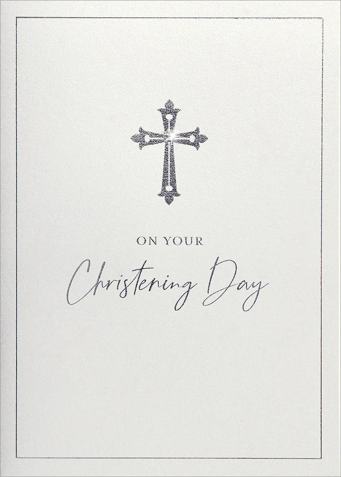 Christening Greeting Card - Cross Christening