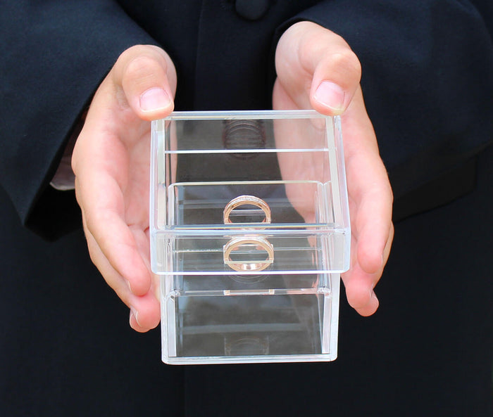 Clear Acrylic Ring Box Ring Pillow Alternative
