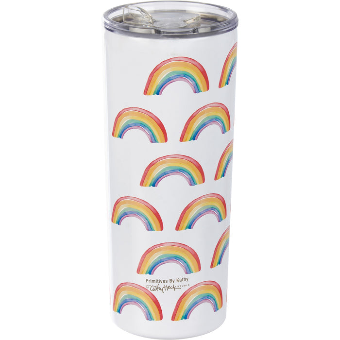 Coffee Tumbler - Rainbow Pattern