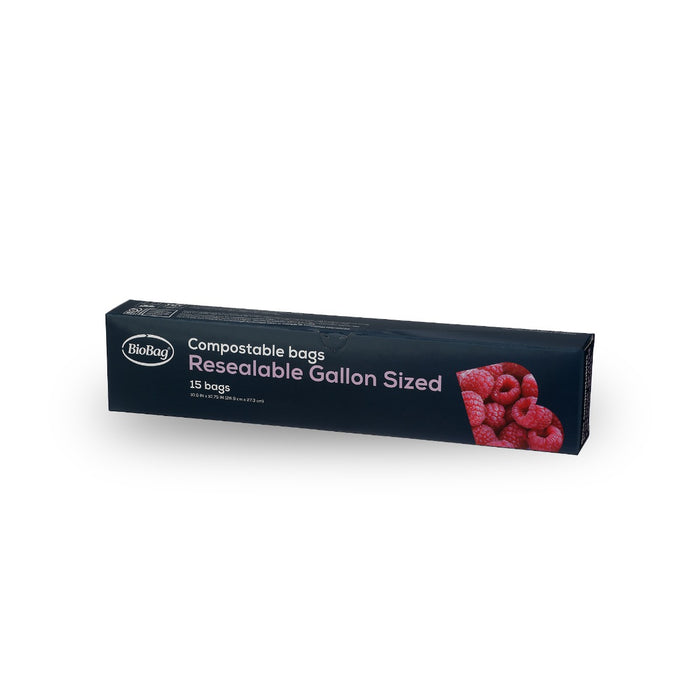 Compostable & Resealable Gallon-Size Bags - 15pk