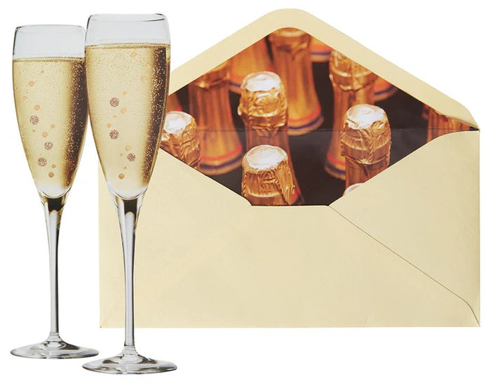 Congratulations Greeting Card - Champagne Flutes
