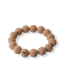 Cork Coaster made of round cork beads on a string, seen from above