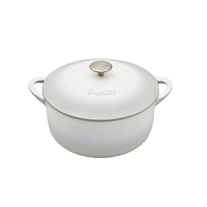 Denby 4 L Round Casserole, Natural Canvas