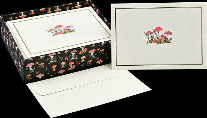 Designer Note Cards - Mushrooms