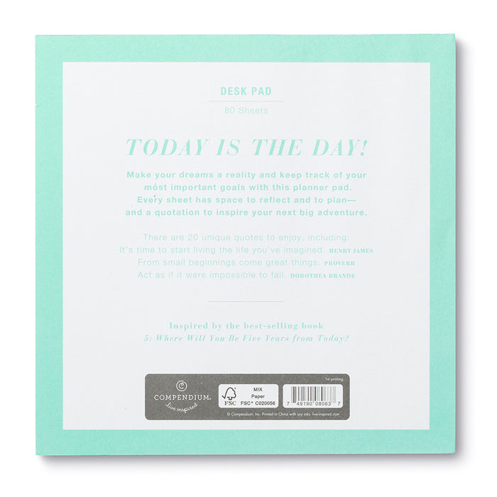 Desk Pad - A Goal Is A Dream Set To Paper