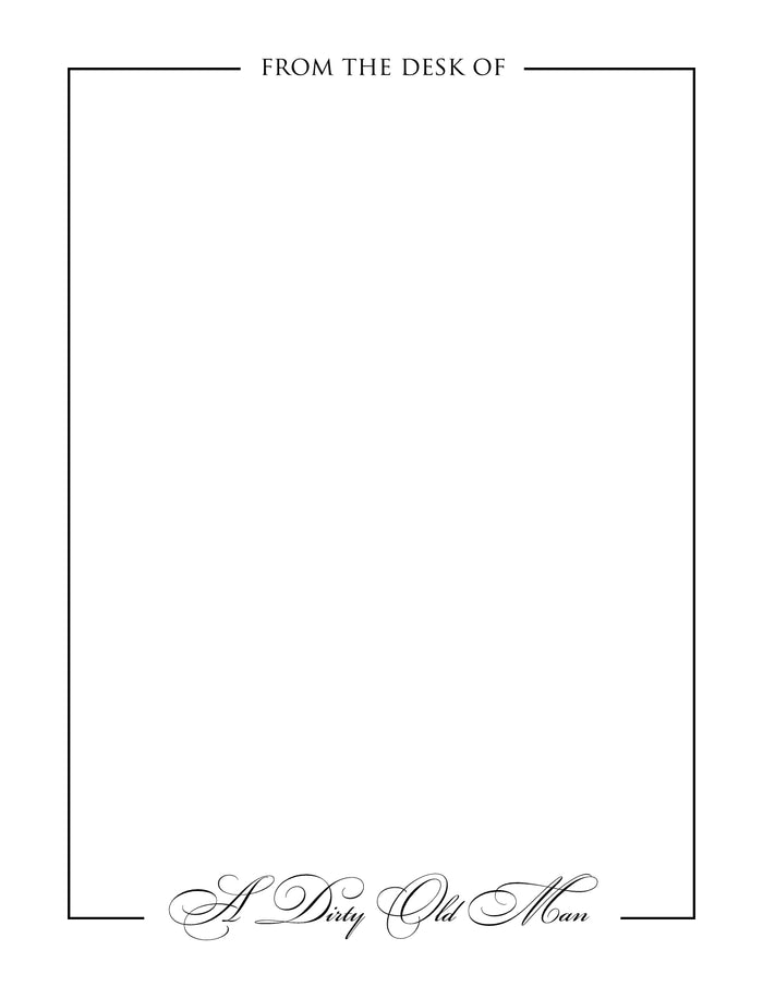 Dirty Old Man - 18 ct. Flat Notecards with envelopes