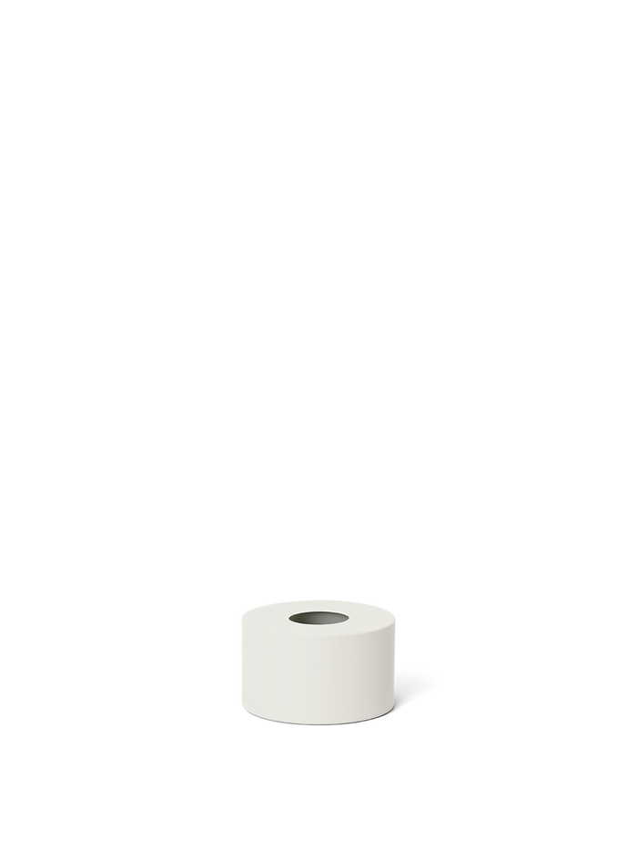 Disc Shade in white, small cylindrical lampshade with open top