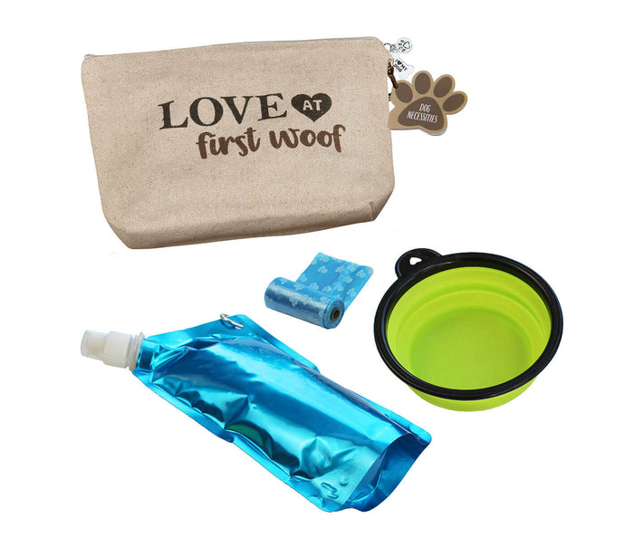 Dog Travel Kit "Love at First Woof"
